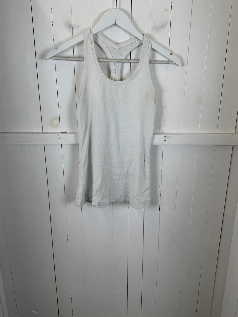 Lululemon White Nylon Tank Top Size S Pre-Owned Excellent